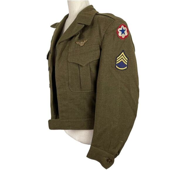 VTG Kravitz Clothing U.S. Army Infantry 100% Wool OD Jacket Made 1948 Size 34R - Picture 12 of 16